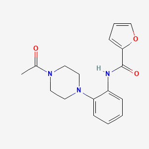 molecular formula C17H19N3O3 B4408114 N-[2-(4-acetyl-1-piperazinyl)phenyl]-2-furamide 