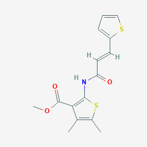 molecular formula C15H15NO3S2 B440812 (E)-methyl 4,5-dimethyl-2-(3-(thiophen-2-yl)acrylamido)thiophene-3-carboxylate CAS No. 551926-76-2