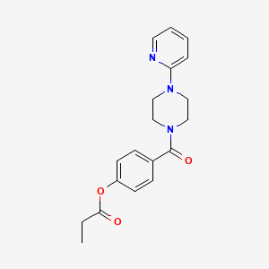 4-{[4-(2-pyridinyl)-1-piperazinyl]carbonyl}phenyl propionate