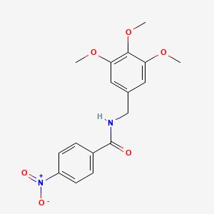 molecular formula C17H18N2O6 B4408148 4-nitro-N-(3,4,5-trimethoxybenzyl)benzamide 