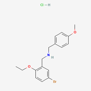 N-[(5-bromo-2-ethoxyphenyl)methyl]-1-(4-methoxyphenyl)methanamine;hydrochloride