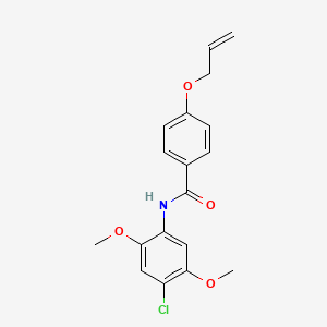 molecular formula C18H18ClNO4 B4408195 4-(allyloxy)-N-(4-chloro-2,5-dimethoxyphenyl)benzamide 