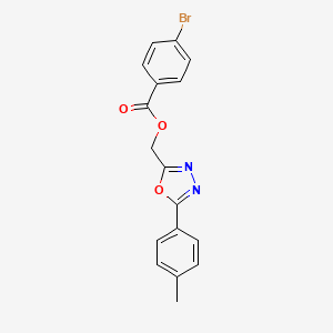 [5-(4-methylphenyl)-1,3,4-oxadiazol-2-yl]methyl 4-bromobenzoate