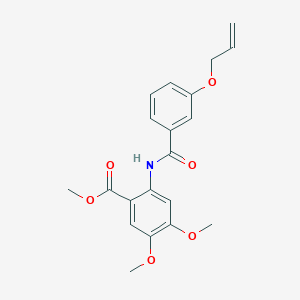 molecular formula C20H21NO6 B4408209 methyl 2-{[3-(allyloxy)benzoyl]amino}-4,5-dimethoxybenzoate 