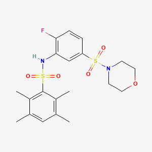 N-(2-fluoro-5-morpholin-4-ylsulfonylphenyl)-2,3,5,6-tetramethylbenzenesulfonamide