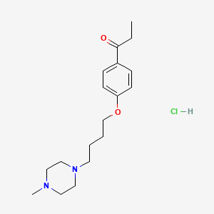 molecular formula C18H29ClN2O2 B4408242 1-[4-[4-(4-Methylpiperazin-1-yl)butoxy]phenyl]propan-1-one;hydrochloride 