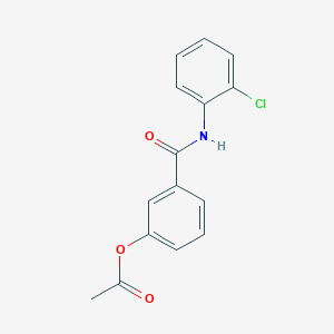 molecular formula C15H12ClNO3 B4408250 3-{[(2-chlorophenyl)amino]carbonyl}phenyl acetate 