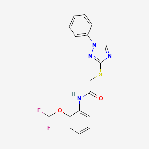 N-[2-(difluoromethoxy)phenyl]-2-[(1-phenyl-1H-1,2,4-triazol-3-yl)thio]acetamide