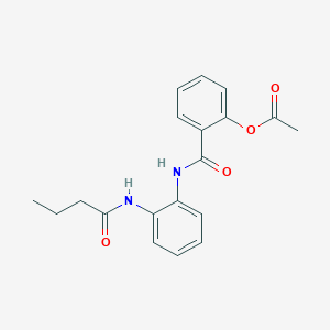 molecular formula C19H20N2O4 B4408282 2-({[2-(butyrylamino)phenyl]amino}carbonyl)phenyl acetate 