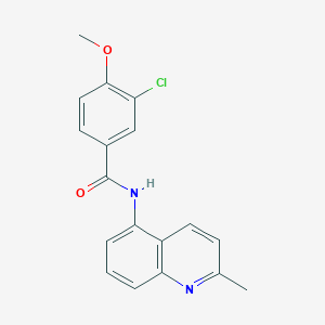 molecular formula C18H15ClN2O2 B4408300 3-chloro-4-methoxy-N-(2-methyl-5-quinolinyl)benzamide 