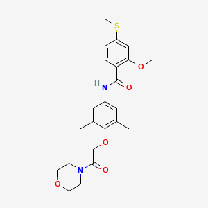 N-{3,5-dimethyl-4-[2-(4-morpholinyl)-2-oxoethoxy]phenyl}-2-methoxy-4-(methylthio)benzamide