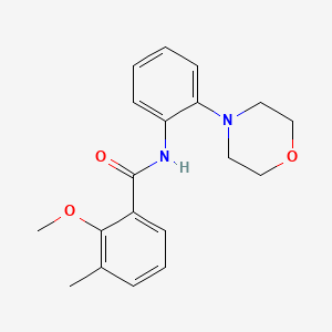 2-methoxy-3-methyl-N-[2-(4-morpholinyl)phenyl]benzamide