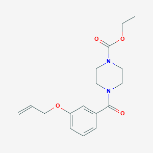 molecular formula C17H22N2O4 B4408318 Ethyl 4-(3-prop-2-enoxybenzoyl)piperazine-1-carboxylate 