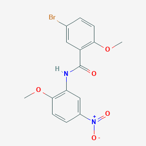 molecular formula C15H13BrN2O5 B4408330 5-bromo-2-methoxy-N-(2-methoxy-5-nitrophenyl)benzamide 