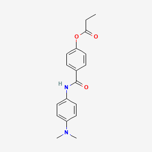 molecular formula C18H20N2O3 B4408350 [4-[[4-(Dimethylamino)phenyl]carbamoyl]phenyl] propanoate 