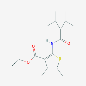 molecular formula C17H25NO3S B440836 Ethyl 4,5-dimethyl-2-[(2,2,3,3-tetramethylcyclopropanecarbonyl)amino]thiophene-3-carboxylate CAS No. 352693-51-7