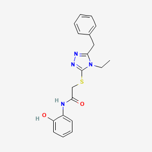 2-[(5-benzyl-4-ethyl-4H-1,2,4-triazol-3-yl)thio]-N-(2-hydroxyphenyl)acetamide