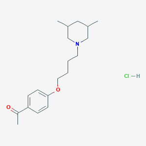 1-[4-[4-(3,5-Dimethylpiperidin-1-yl)butoxy]phenyl]ethanone;hydrochloride