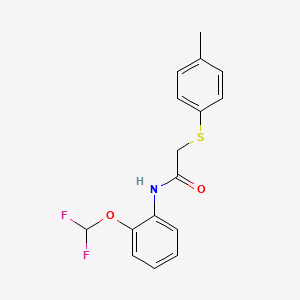 N-[2-(difluoromethoxy)phenyl]-2-[(4-methylphenyl)thio]acetamide