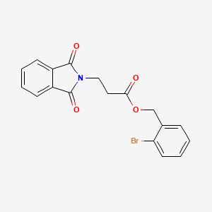 molecular formula C18H14BrNO4 B4408396 2-bromobenzyl 3-(1,3-dioxo-1,3-dihydro-2H-isoindol-2-yl)propanoate 