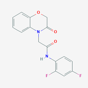 molecular formula C16H12F2N2O3 B4408428 N-(2,4-difluorophenyl)-2-(3-oxo-2,3-dihydro-4H-1,4-benzoxazin-4-yl)acetamide 