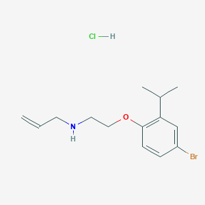 N-[2-(4-bromo-2-propan-2-ylphenoxy)ethyl]prop-2-en-1-amine;hydrochloride