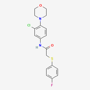 N-[3-chloro-4-(4-morpholinyl)phenyl]-2-[(4-fluorophenyl)thio]acetamide