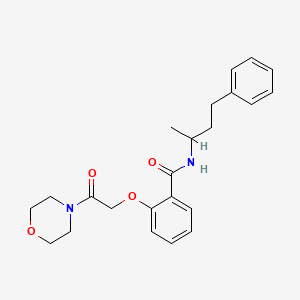 N-(1-methyl-3-phenylpropyl)-2-[2-(4-morpholinyl)-2-oxoethoxy]benzamide