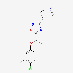 4-{5-[1-(4-chloro-3-methylphenoxy)ethyl]-1,2,4-oxadiazol-3-yl}pyridine