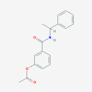 molecular formula C17H17NO3 B4408488 [3-(1-Phenylethylcarbamoyl)phenyl] acetate 