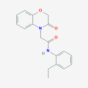 molecular formula C18H18N2O3 B4408499 N-(2-ethylphenyl)-2-(3-oxo-2,3-dihydro-4H-1,4-benzoxazin-4-yl)acetamide 