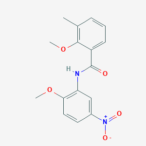 molecular formula C16H16N2O5 B4408504 2-methoxy-N-(2-methoxy-5-nitrophenyl)-3-methylbenzamide 