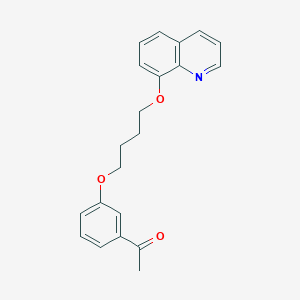 1-[3-(4-Quinolin-8-yloxybutoxy)phenyl]ethanone