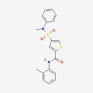 N-(2-methylphenyl)-4-[methyl(phenyl)sulfamoyl]thiophene-2-carboxamide