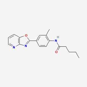 N-[2-methyl-4-([1,3]oxazolo[4,5-b]pyridin-2-yl)phenyl]pentanamide