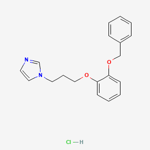 molecular formula C19H21ClN2O2 B4408557 1-[3-(2-Phenylmethoxyphenoxy)propyl]imidazole;hydrochloride 