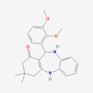 molecular formula C23H26N2O3 B440856 6-(2,3-dimethoxyphenyl)-9,9-dimethyl-6,8,10,11-tetrahydro-5H-benzo[b][1,4]benzodiazepin-7-one CAS No. 312621-80-0