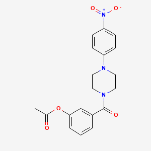 3-{[4-(4-nitrophenyl)-1-piperazinyl]carbonyl}phenyl acetate