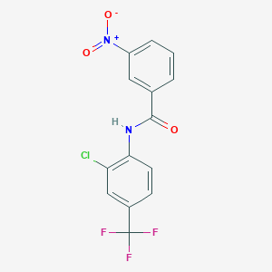 molecular formula C14H8ClF3N2O3 B4408592 N-[2-chloro-4-(trifluoromethyl)phenyl]-3-nitrobenzamide 