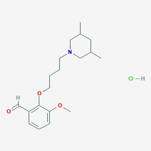 molecular formula C19H30ClNO3 B4408596 2-[4-(3,5-dimethyl-1-piperidinyl)butoxy]-3-methoxybenzaldehyde hydrochloride 