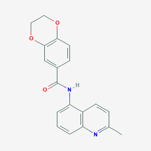 molecular formula C19H16N2O3 B4408637 N-(2-methyl-5-quinolinyl)-2,3-dihydro-1,4-benzodioxine-6-carboxamide 