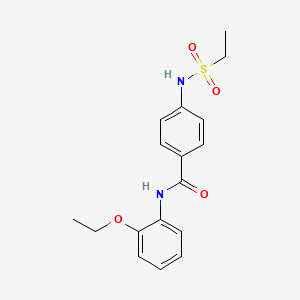 molecular formula C17H20N2O4S B4408651 N-(2-ethoxyphenyl)-4-[(ethylsulfonyl)amino]benzamide 