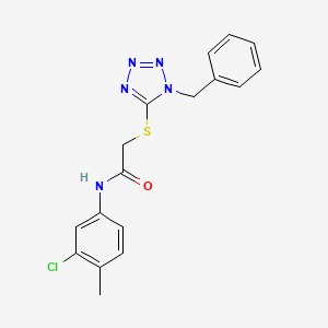 molecular formula C17H16ClN5OS B4408654 2-[(1-benzyl-1H-tetrazol-5-yl)thio]-N-(3-chloro-4-methylphenyl)acetamide 