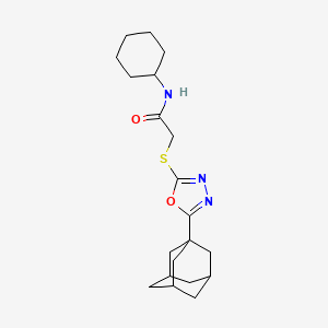 2-{[5-(1-adamantyl)-1,3,4-oxadiazol-2-yl]thio}-N-cyclohexylacetamide