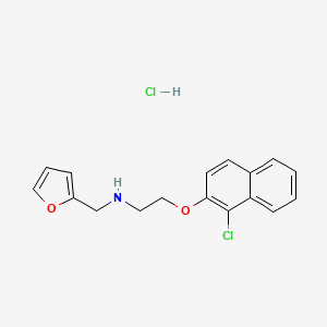 molecular formula C17H17Cl2NO2 B4408689 2-(1-chloronaphthalen-2-yl)oxy-N-(furan-2-ylmethyl)ethanamine;hydrochloride 