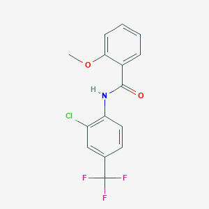 molecular formula C15H11ClF3NO2 B4408706 N-[2-chloro-4-(trifluoromethyl)phenyl]-2-methoxybenzamide 