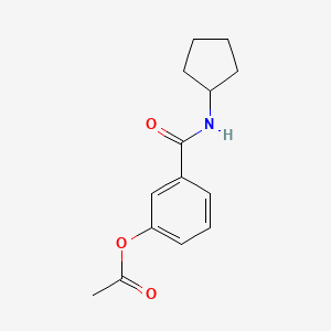 3-[(cyclopentylamino)carbonyl]phenyl acetate