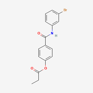 molecular formula C16H14BrNO3 B4408742 4-{[(3-bromophenyl)amino]carbonyl}phenyl propionate 