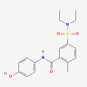 molecular formula C18H22N2O4S B4408752 5-(diethylsulfamoyl)-N-(4-hydroxyphenyl)-2-methylbenzamide 