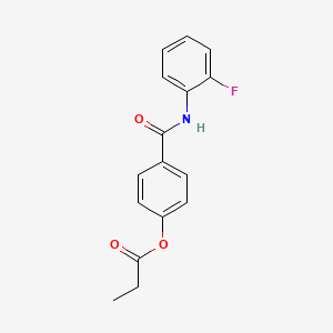 4-{[(2-fluorophenyl)amino]carbonyl}phenyl propionate